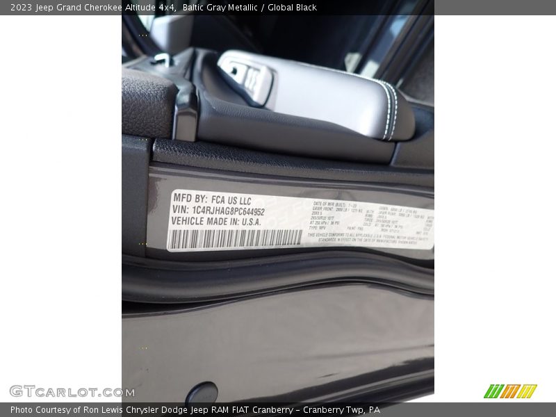 Baltic Gray Metallic / Global Black 2023 Jeep Grand Cherokee Altitude 4x4