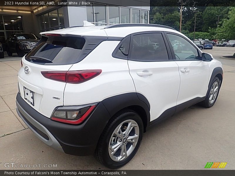 Lunar White / Black 2023 Hyundai Kona SEL AWD