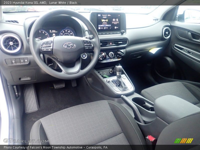 Lunar White / Black 2023 Hyundai Kona SEL AWD