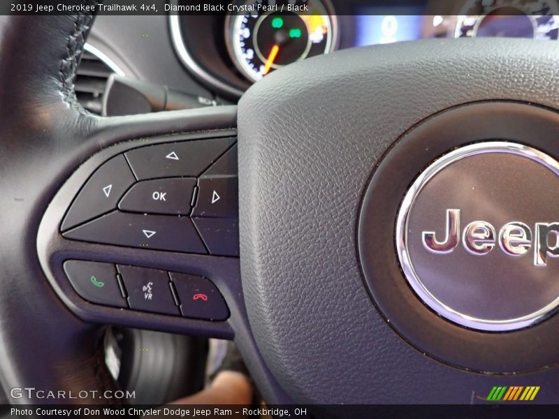 Diamond Black Crystal Pearl / Black 2019 Jeep Cherokee Trailhawk 4x4