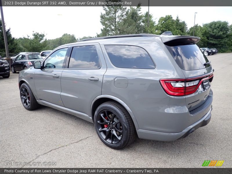 Destroyer Gray / Black/Demonic Red 2023 Dodge Durango SRT 392 AWD