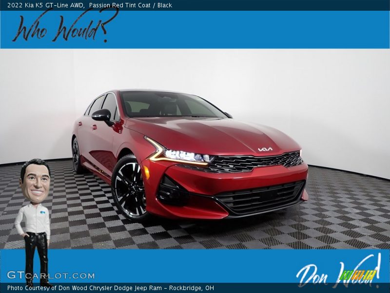 Passion Red Tint Coat / Black 2022 Kia K5 GT-Line AWD