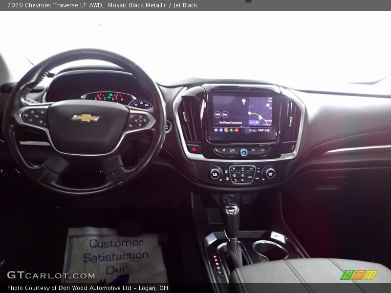 Mosaic Black Metallic / Jet Black 2020 Chevrolet Traverse LT AWD