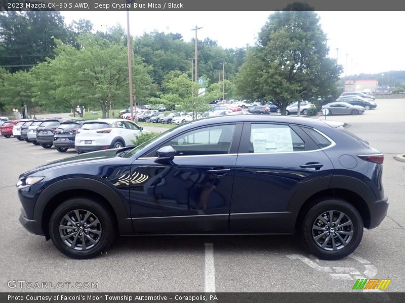 Deep Crystal Blue Mica / Black 2023 Mazda CX-30 S AWD