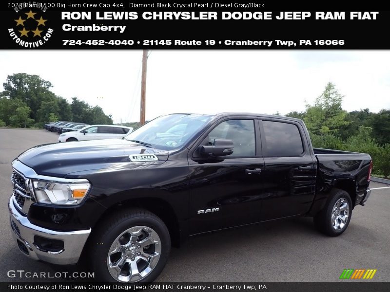 Diamond Black Crystal Pearl / Diesel Gray/Black 2023 Ram 1500 Big Horn Crew Cab 4x4