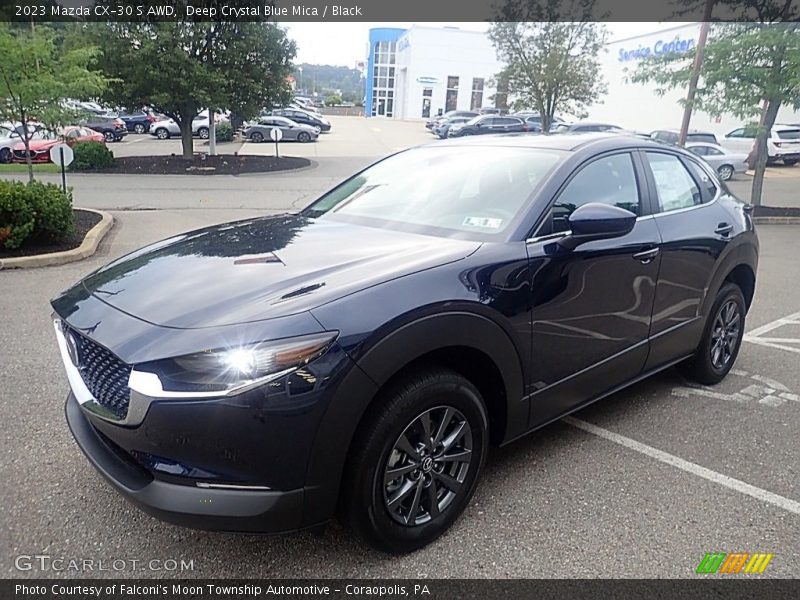 Deep Crystal Blue Mica / Black 2023 Mazda CX-30 S AWD
