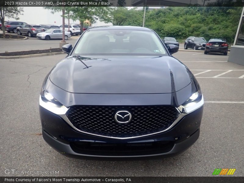 Deep Crystal Blue Mica / Black 2023 Mazda CX-30 S AWD