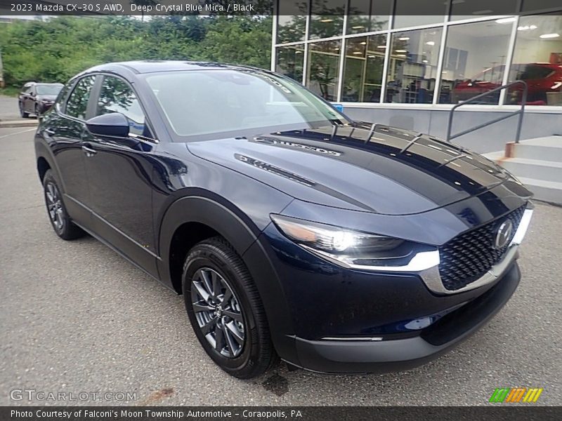 Deep Crystal Blue Mica / Black 2023 Mazda CX-30 S AWD
