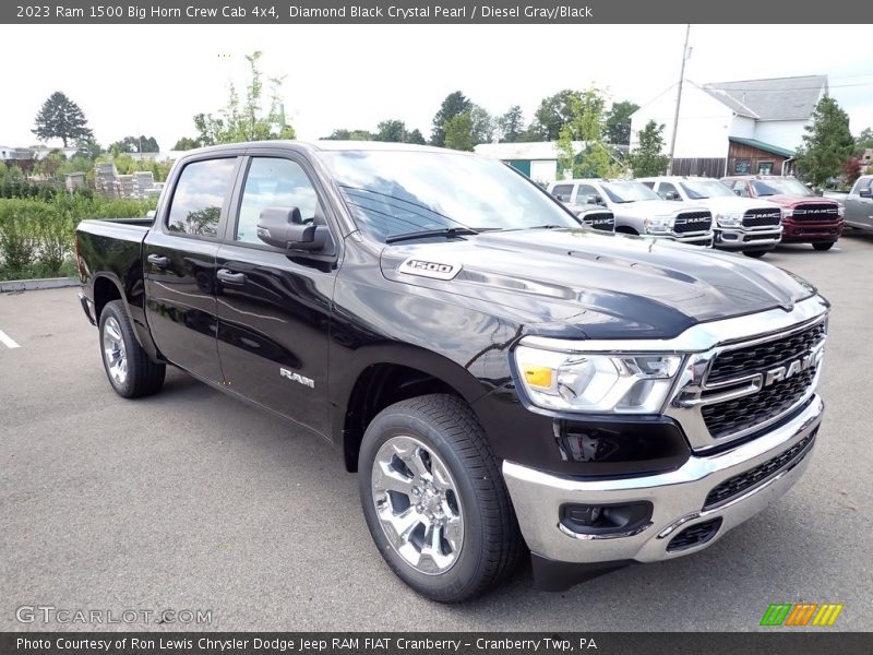 Diamond Black Crystal Pearl / Diesel Gray/Black 2023 Ram 1500 Big Horn Crew Cab 4x4