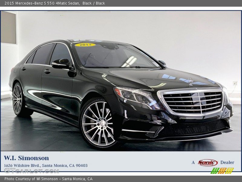 Black / Black 2015 Mercedes-Benz S 550 4Matic Sedan