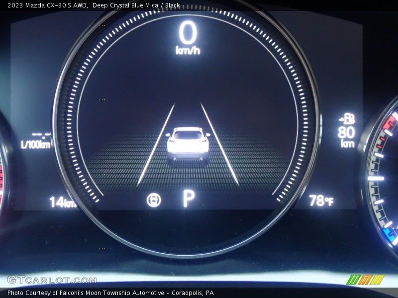 Deep Crystal Blue Mica / Black 2023 Mazda CX-30 S AWD