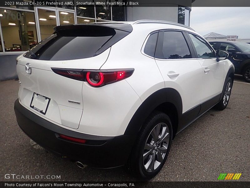 Snowflake White Pearl Mica / Black 2023 Mazda CX-30 S Preferred AWD