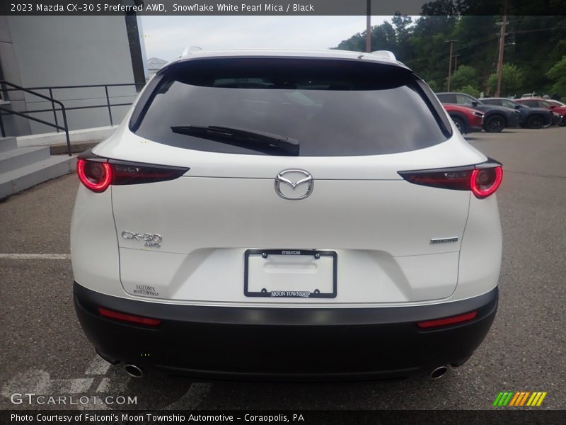 Snowflake White Pearl Mica / Black 2023 Mazda CX-30 S Preferred AWD
