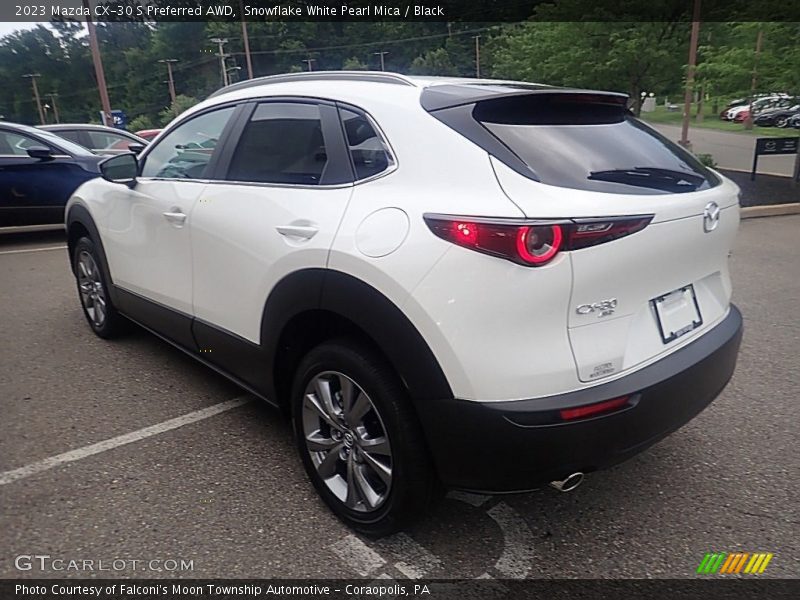 Snowflake White Pearl Mica / Black 2023 Mazda CX-30 S Preferred AWD