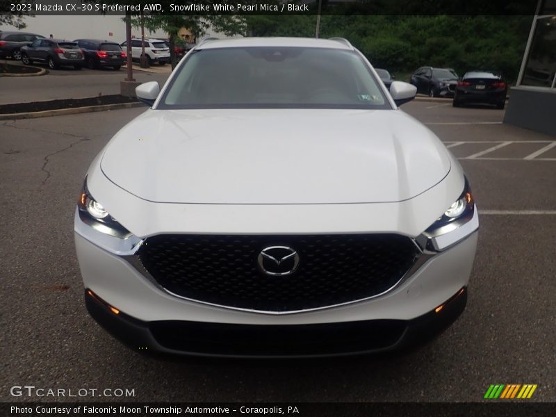 Snowflake White Pearl Mica / Black 2023 Mazda CX-30 S Preferred AWD