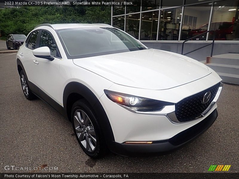 Snowflake White Pearl Mica / Black 2023 Mazda CX-30 S Preferred AWD