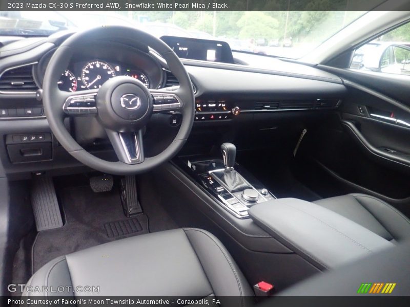 Snowflake White Pearl Mica / Black 2023 Mazda CX-30 S Preferred AWD