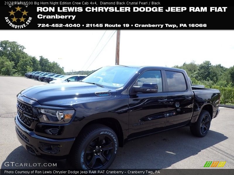 Diamond Black Crystal Pearl / Black 2023 Ram 1500 Big Horn Night Edition Crew Cab 4x4