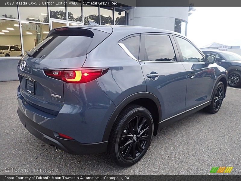 Polymetal Gray / Red 2023 Mazda CX-5 S Carbon Edition AWD