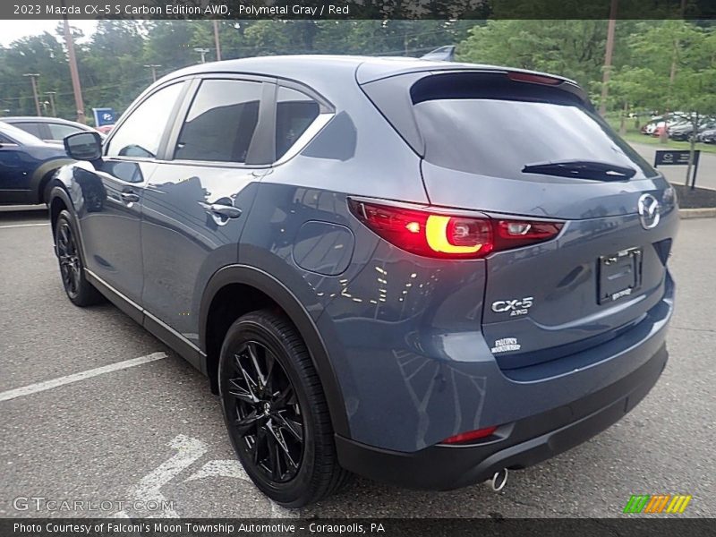 Polymetal Gray / Red 2023 Mazda CX-5 S Carbon Edition AWD