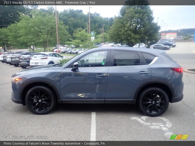 Polymetal Gray / Red 2023 Mazda CX-5 S Carbon Edition AWD