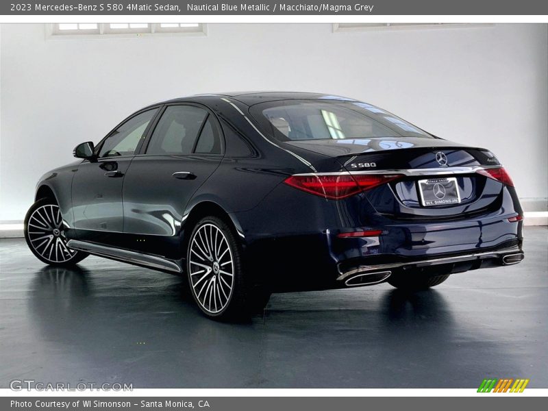 Nautical Blue Metallic / Macchiato/Magma Grey 2023 Mercedes-Benz S 580 4Matic Sedan