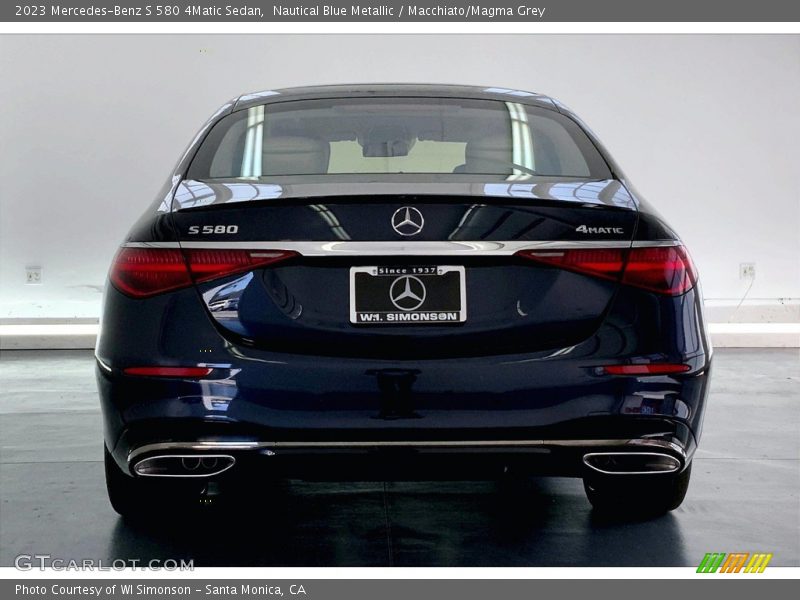 Nautical Blue Metallic / Macchiato/Magma Grey 2023 Mercedes-Benz S 580 4Matic Sedan