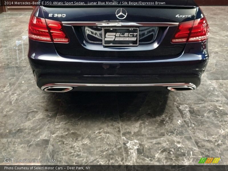 Lunar Blue Metallic / Silk Beige/Espresso Brown 2014 Mercedes-Benz E 350 4Matic Sport Sedan