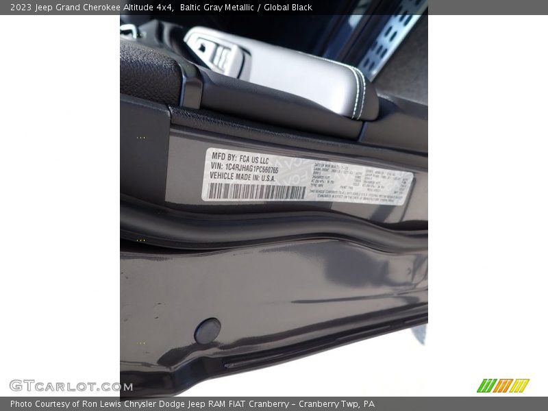 Baltic Gray Metallic / Global Black 2023 Jeep Grand Cherokee Altitude 4x4