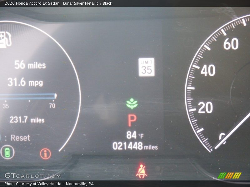 Lunar Silver Metallic / Black 2020 Honda Accord LX Sedan