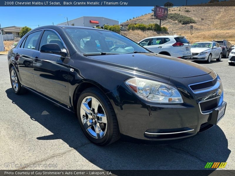 Black Granite Metallic / Titanium Gray 2008 Chevrolet Malibu LT Sedan