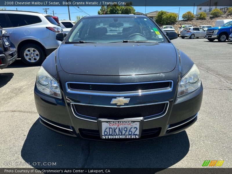 Black Granite Metallic / Titanium Gray 2008 Chevrolet Malibu LT Sedan