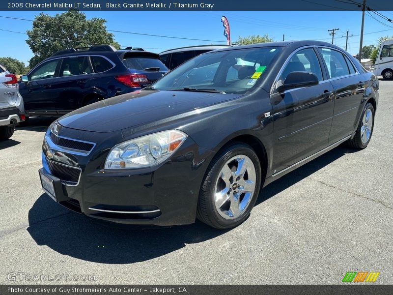 Black Granite Metallic / Titanium Gray 2008 Chevrolet Malibu LT Sedan