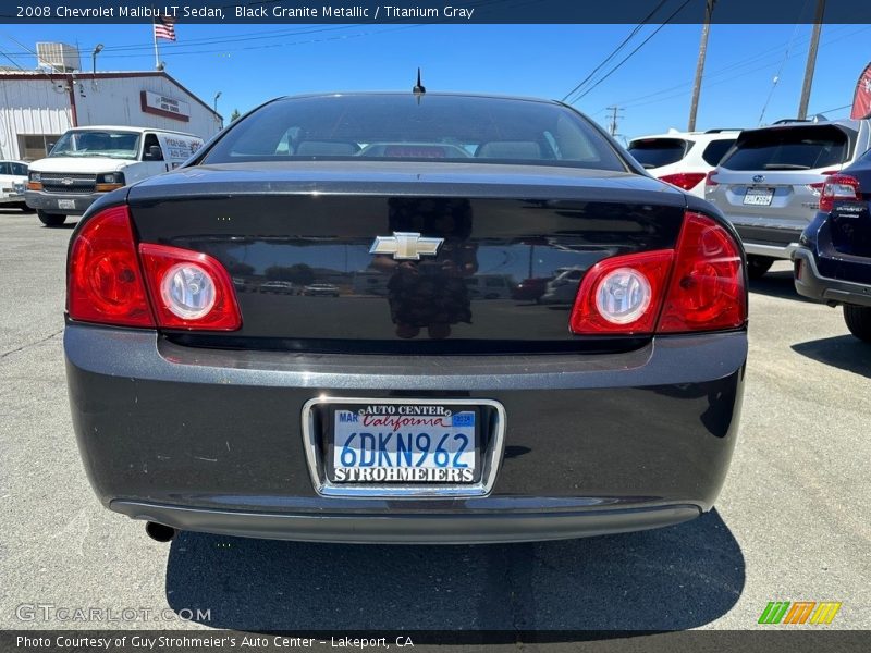 Black Granite Metallic / Titanium Gray 2008 Chevrolet Malibu LT Sedan