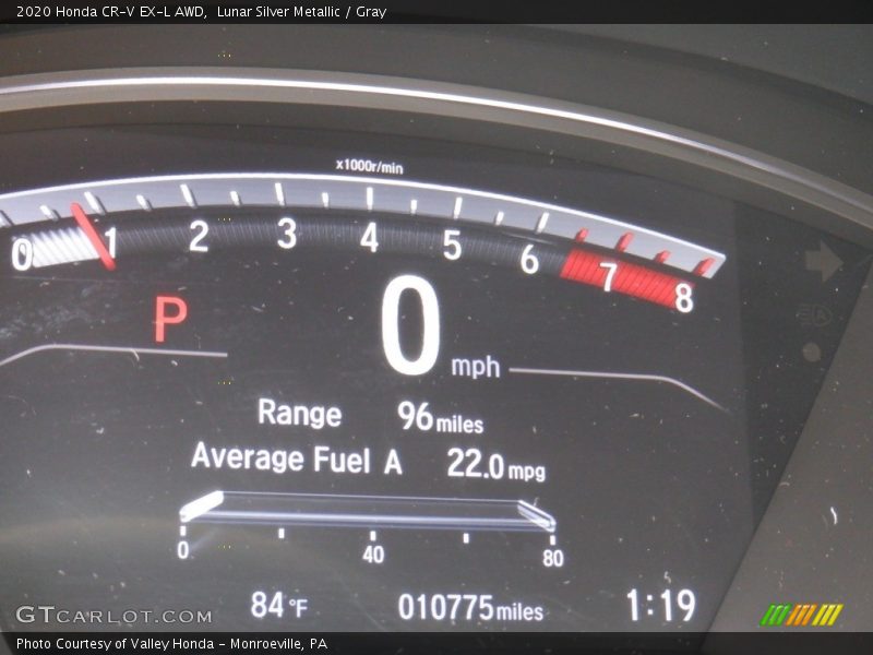 Lunar Silver Metallic / Gray 2020 Honda CR-V EX-L AWD