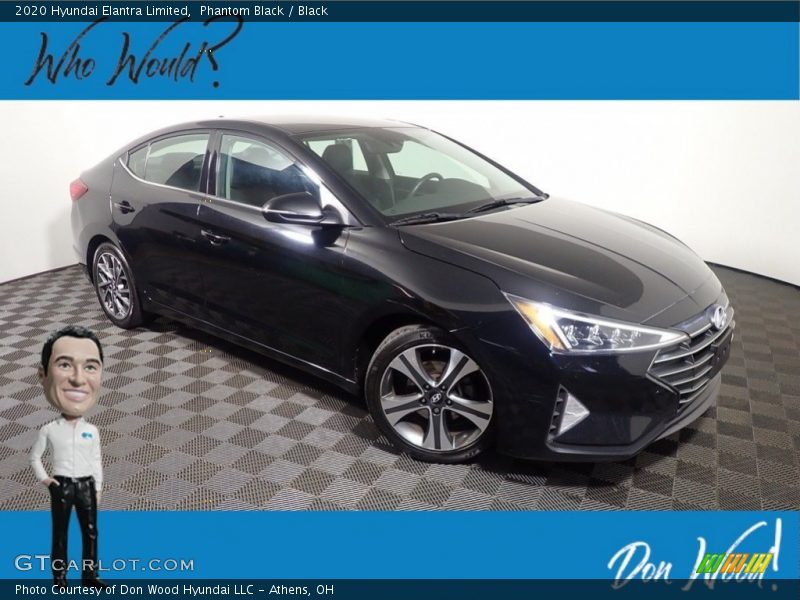 Phantom Black / Black 2020 Hyundai Elantra Limited