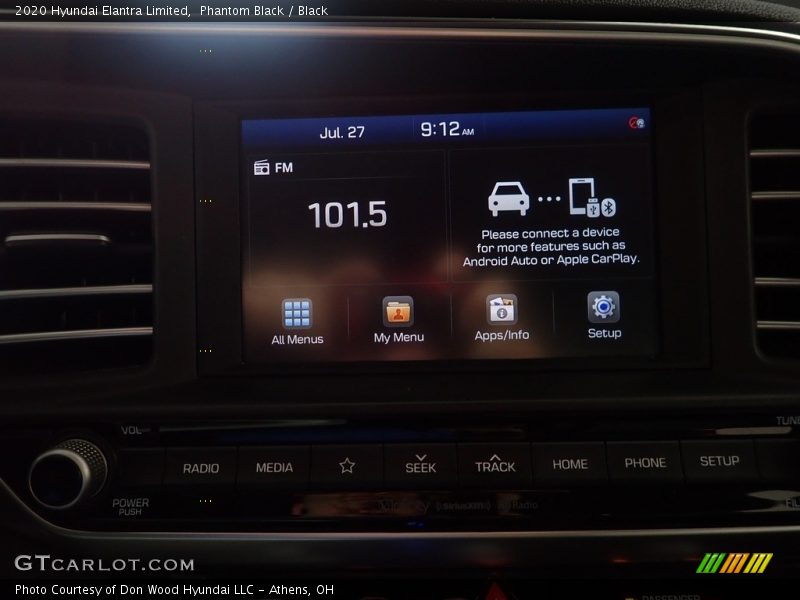 Phantom Black / Black 2020 Hyundai Elantra Limited