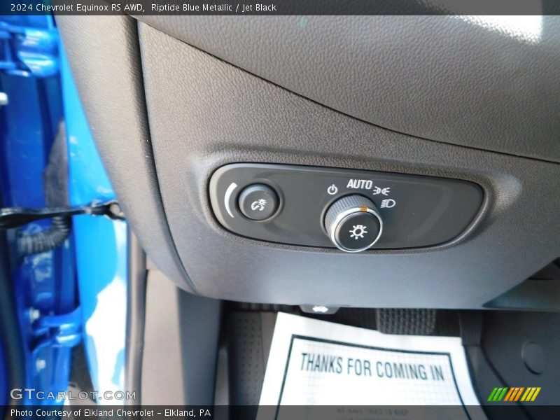 Riptide Blue Metallic / Jet Black 2024 Chevrolet Equinox RS AWD