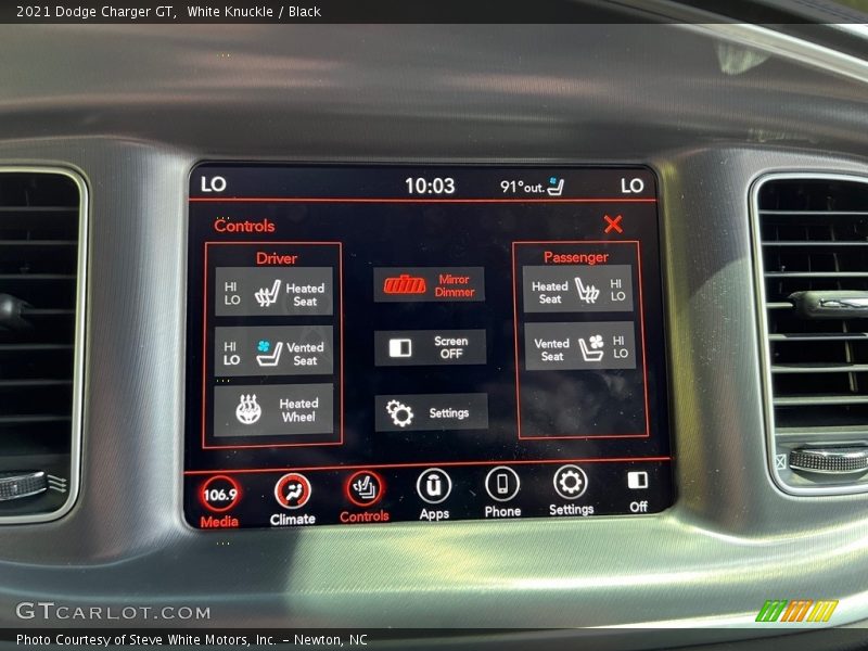Controls of 2021 Charger GT