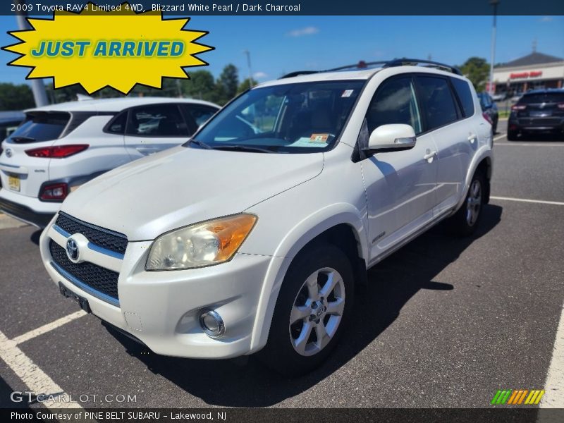 Blizzard White Pearl / Dark Charcoal 2009 Toyota RAV4 Limited 4WD