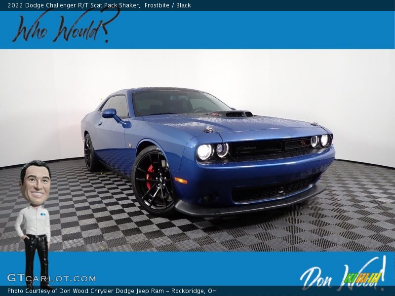 Frostbite / Black 2022 Dodge Challenger R/T Scat Pack Shaker