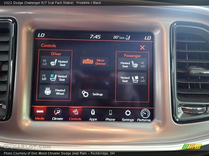 Frostbite / Black 2022 Dodge Challenger R/T Scat Pack Shaker