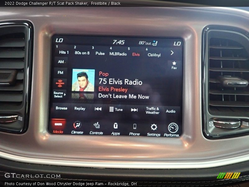 Frostbite / Black 2022 Dodge Challenger R/T Scat Pack Shaker