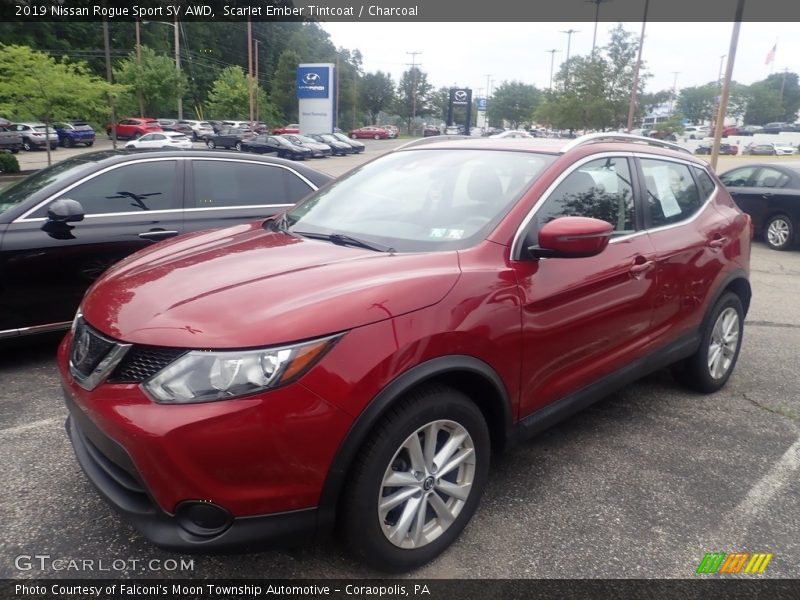 Scarlet Ember Tintcoat / Charcoal 2019 Nissan Rogue Sport SV AWD