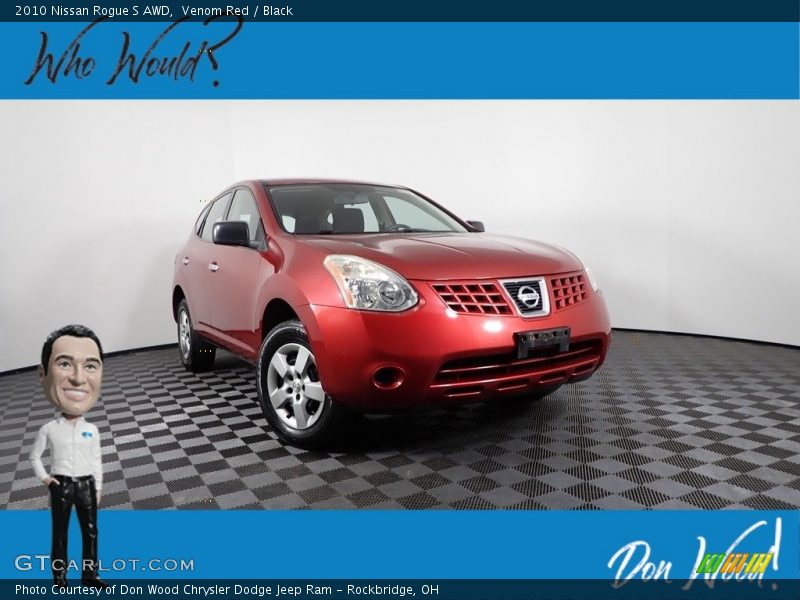 Venom Red / Black 2010 Nissan Rogue S AWD