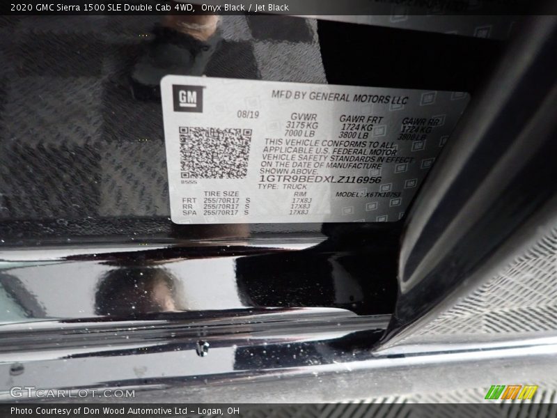 Onyx Black / Jet Black 2020 GMC Sierra 1500 SLE Double Cab 4WD