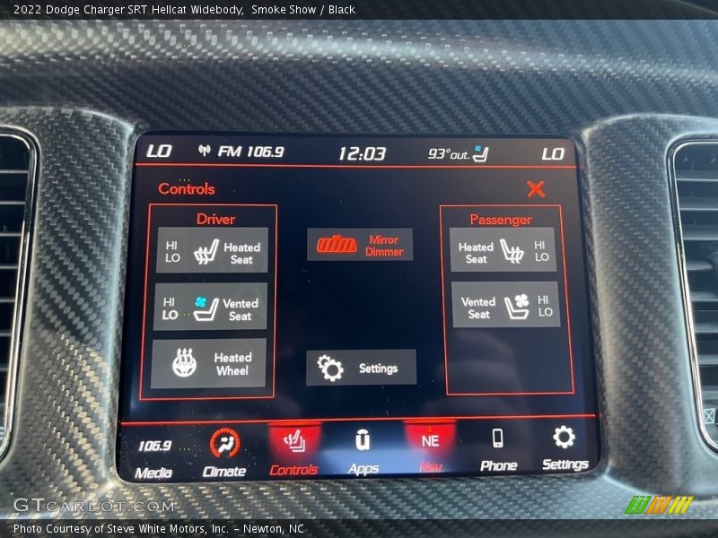 Controls of 2022 Charger SRT Hellcat Widebody