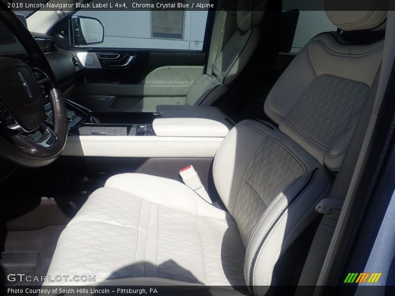 Front Seat of 2018 Navigator Black Label L 4x4