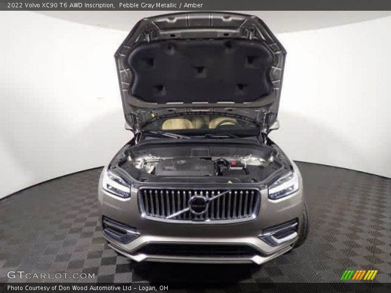 Pebble Gray Metallic / Amber 2022 Volvo XC90 T6 AWD Inscription
