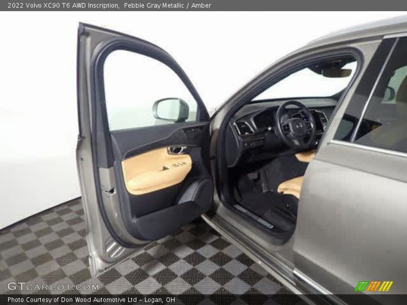 Pebble Gray Metallic / Amber 2022 Volvo XC90 T6 AWD Inscription